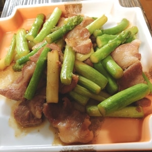 ご飯が進む☆豚肉とアスパラの生姜焼き